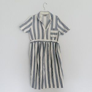 ASOS Linen Striped Maternity Shirt Dress